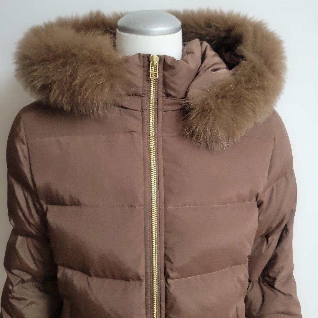 Demi-Luxe BEAMS ブルーFOXファーショートダウン キャメル 40