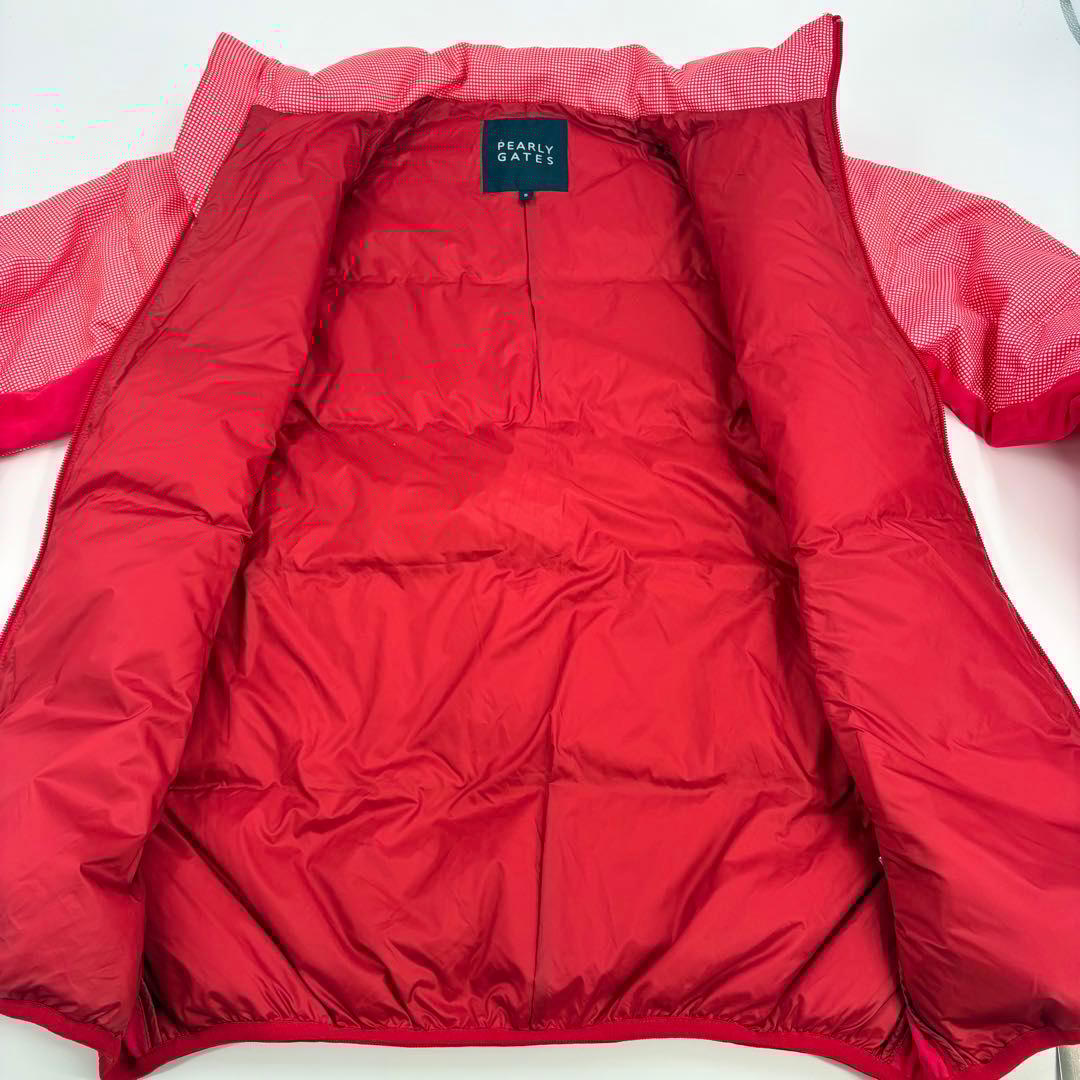 新品未使用　パーリーゲイツ ダウンジャケット 5 L 赤 チェック 805
