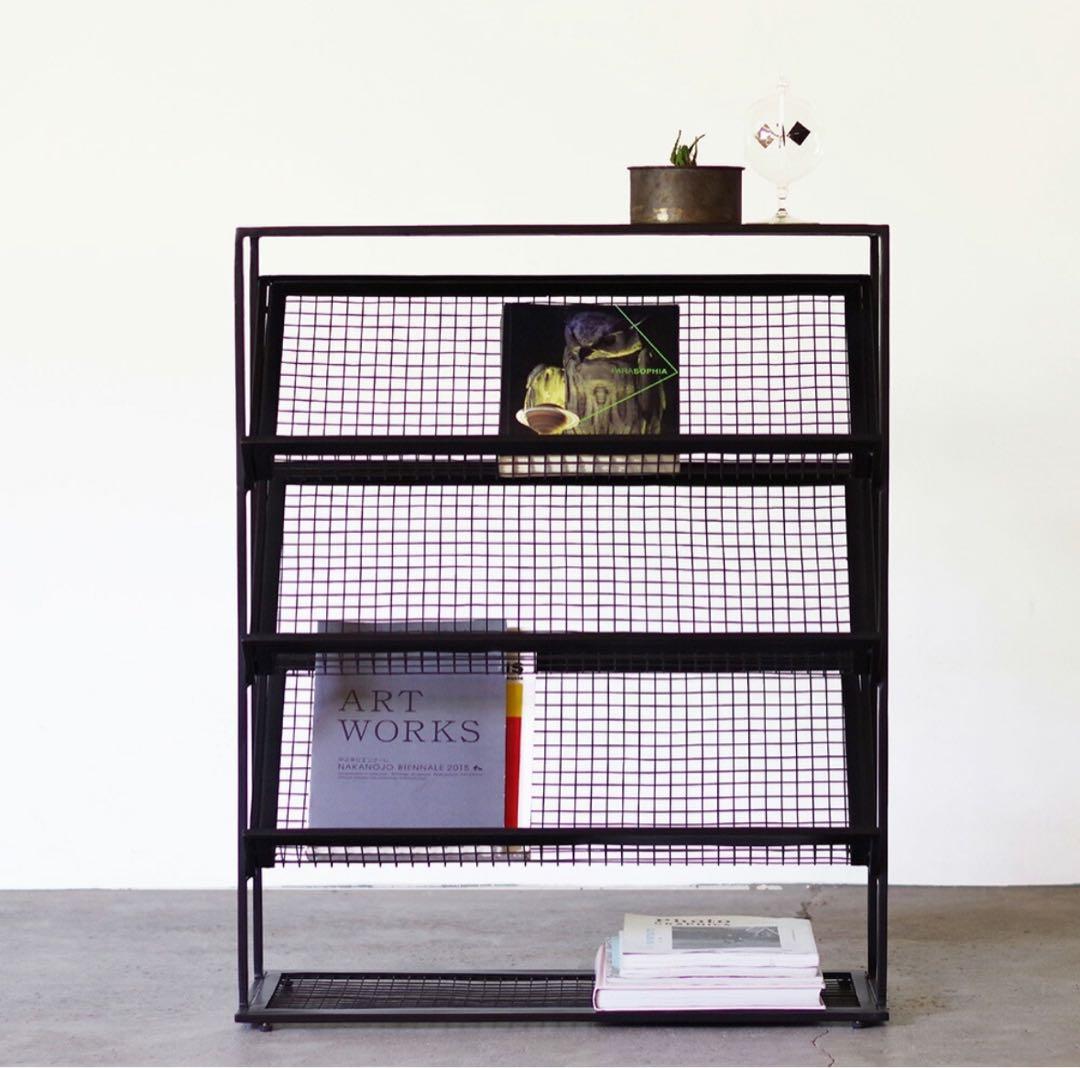 最終値下げ❗️マガジンラック　アイアン　シューズラック　インダストリアル