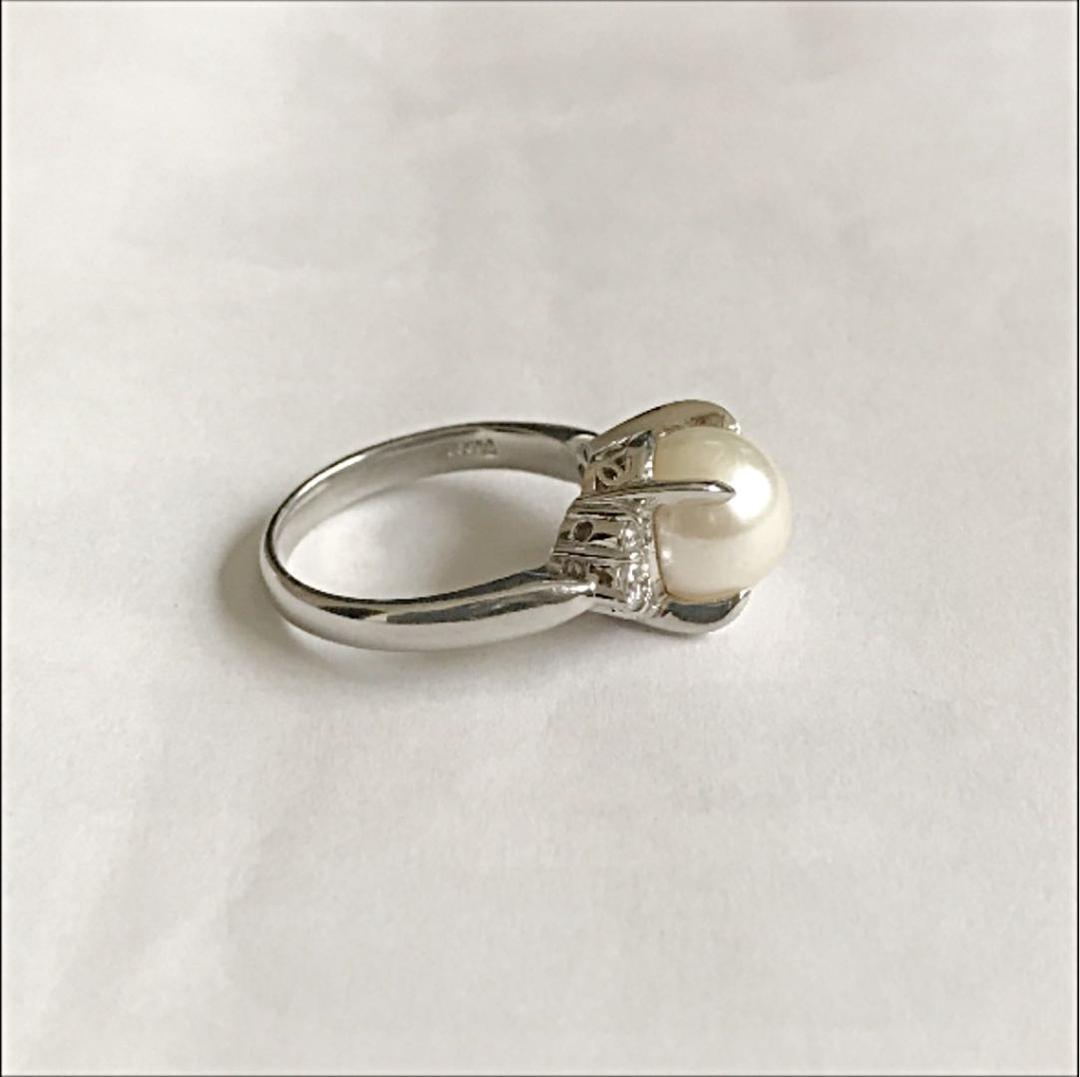 pt900パールダイヤリング