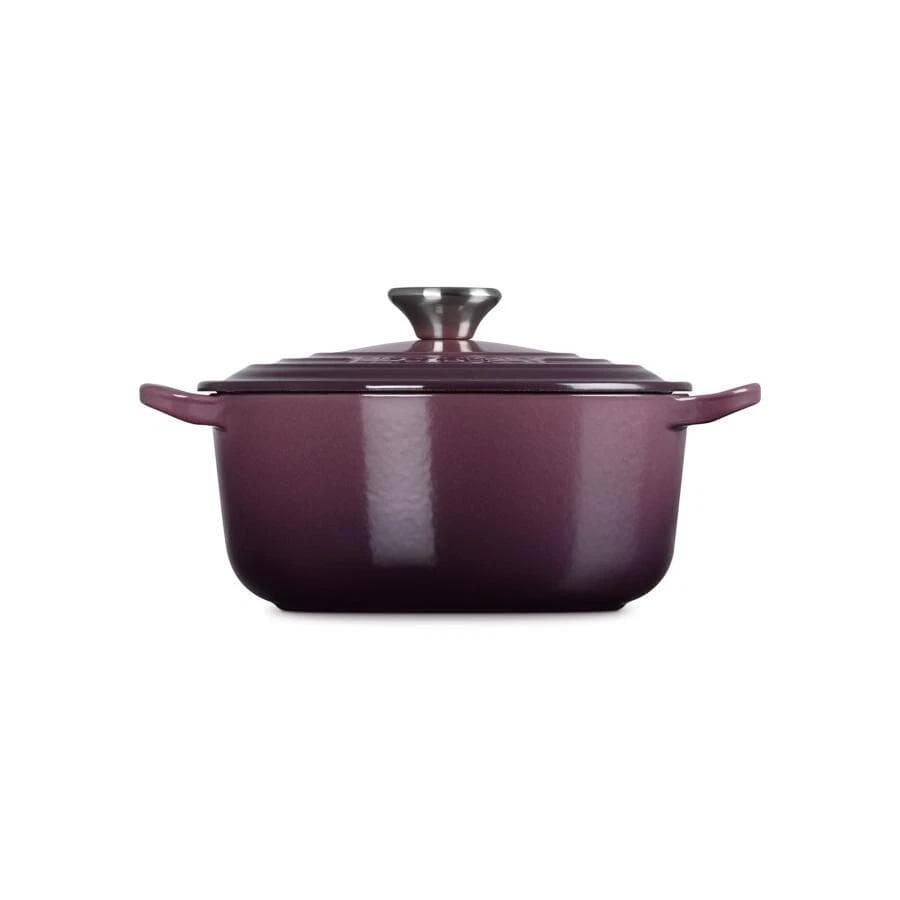 ル・クルーゼ　ココットロンド 20cm フィグ　シルバーノブ　新品