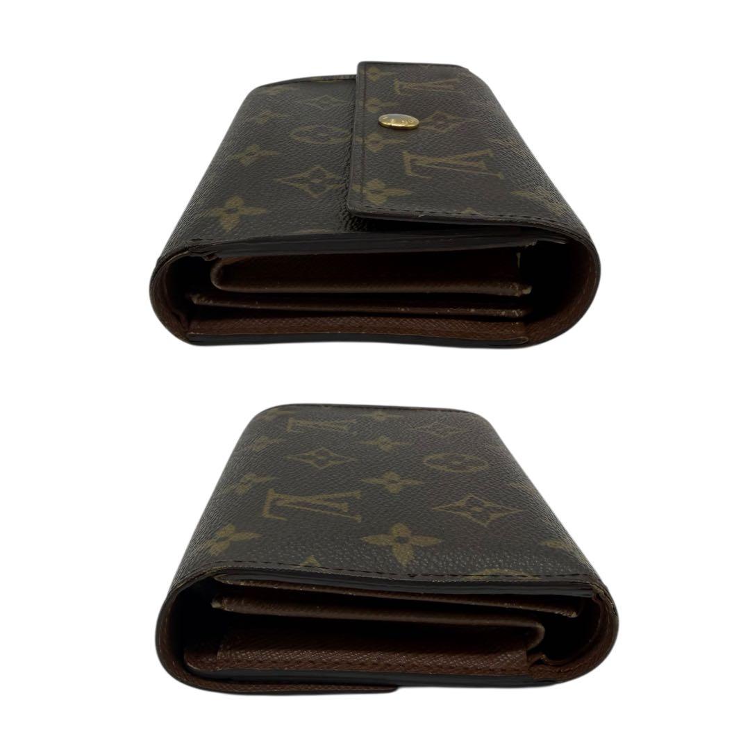 ルイヴィトン　ポルトフォイユ　アレクサンドラ　モノグラム　ブラウン　茶　折り財布