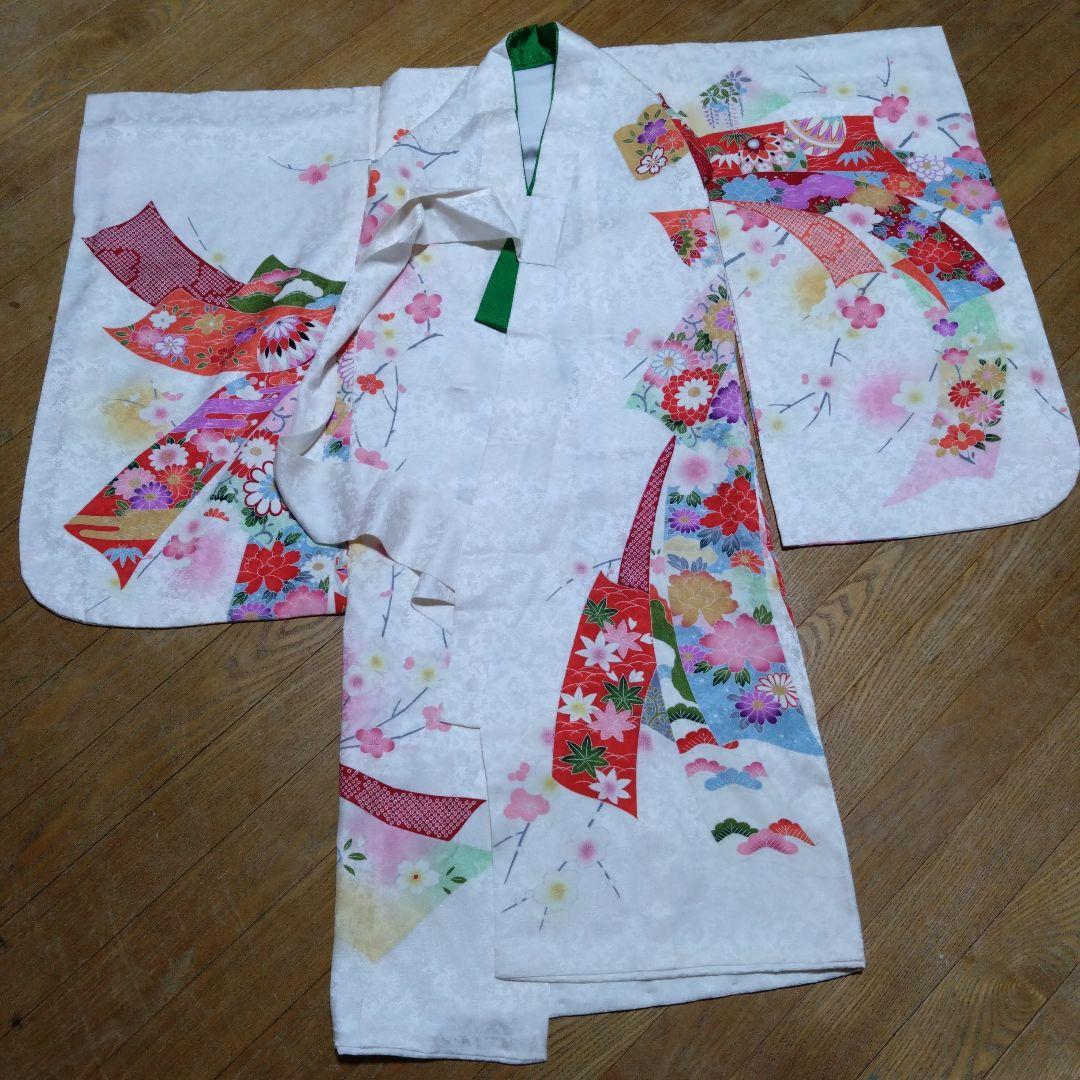 美しい★七五三★白ピンクグラデーション着物