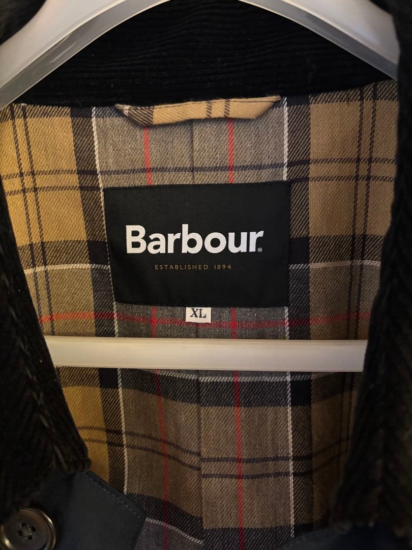 別注 SEE SEE Barbour 3/4コート ネイビー XL URBS