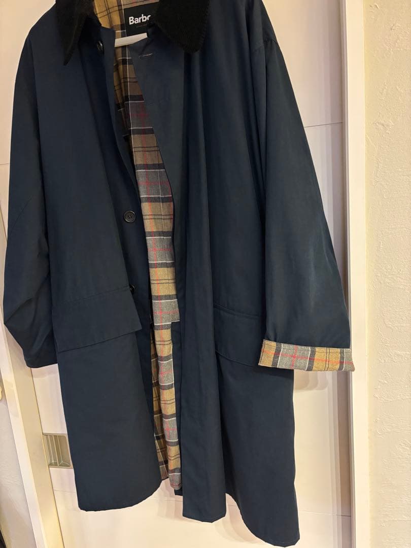別注 SEE SEE Barbour 3/4コート ネイビー XL URBS