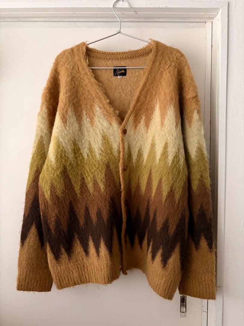 トップス NEEDLES MOHAIR CARDIGAN ZIGZAG