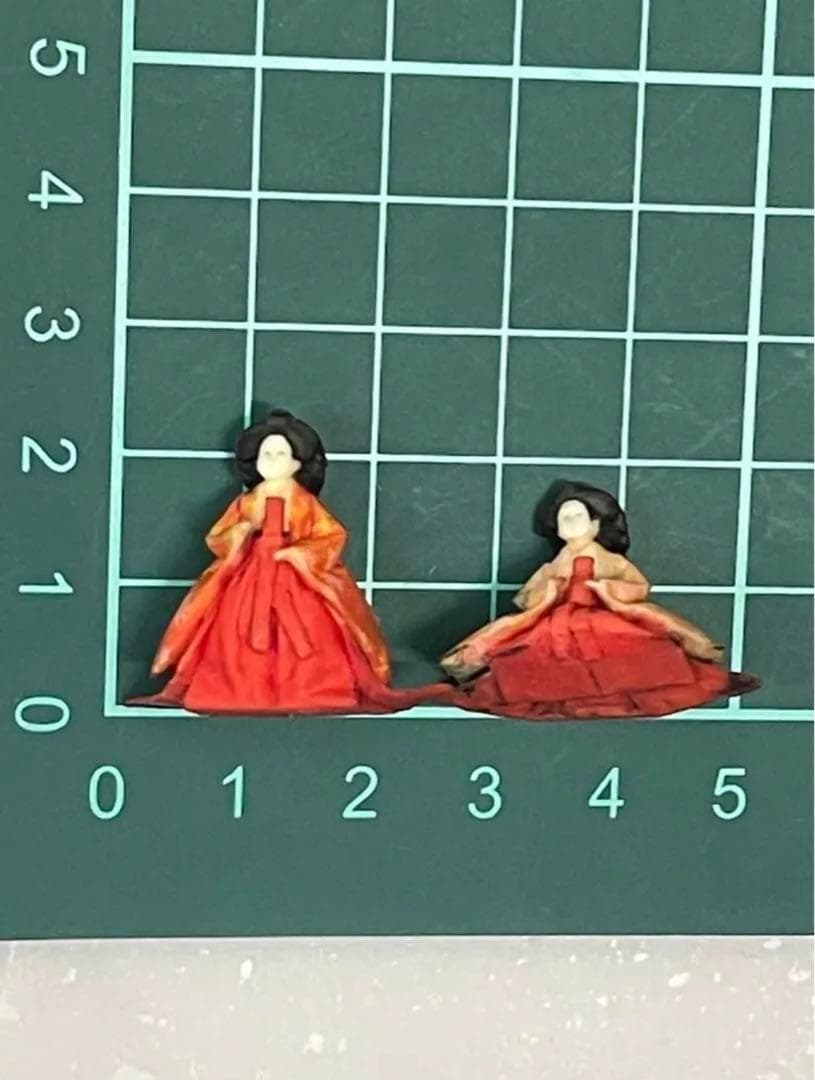 完成品★ひな人形★フィギュア★ドールハウスに★リーメントに★1/64の雛人形