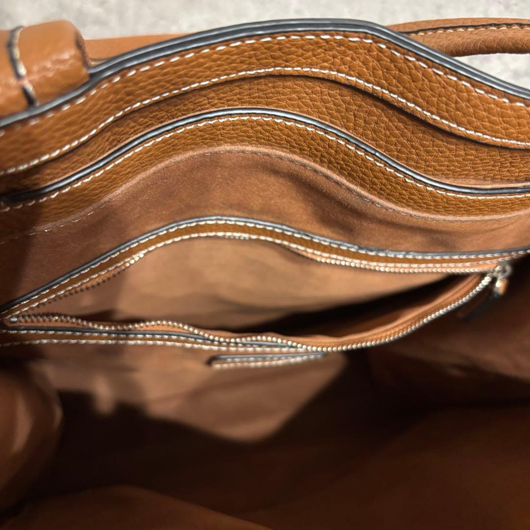 バーニーズニューヨーク トートバッグ レザー ブラウン