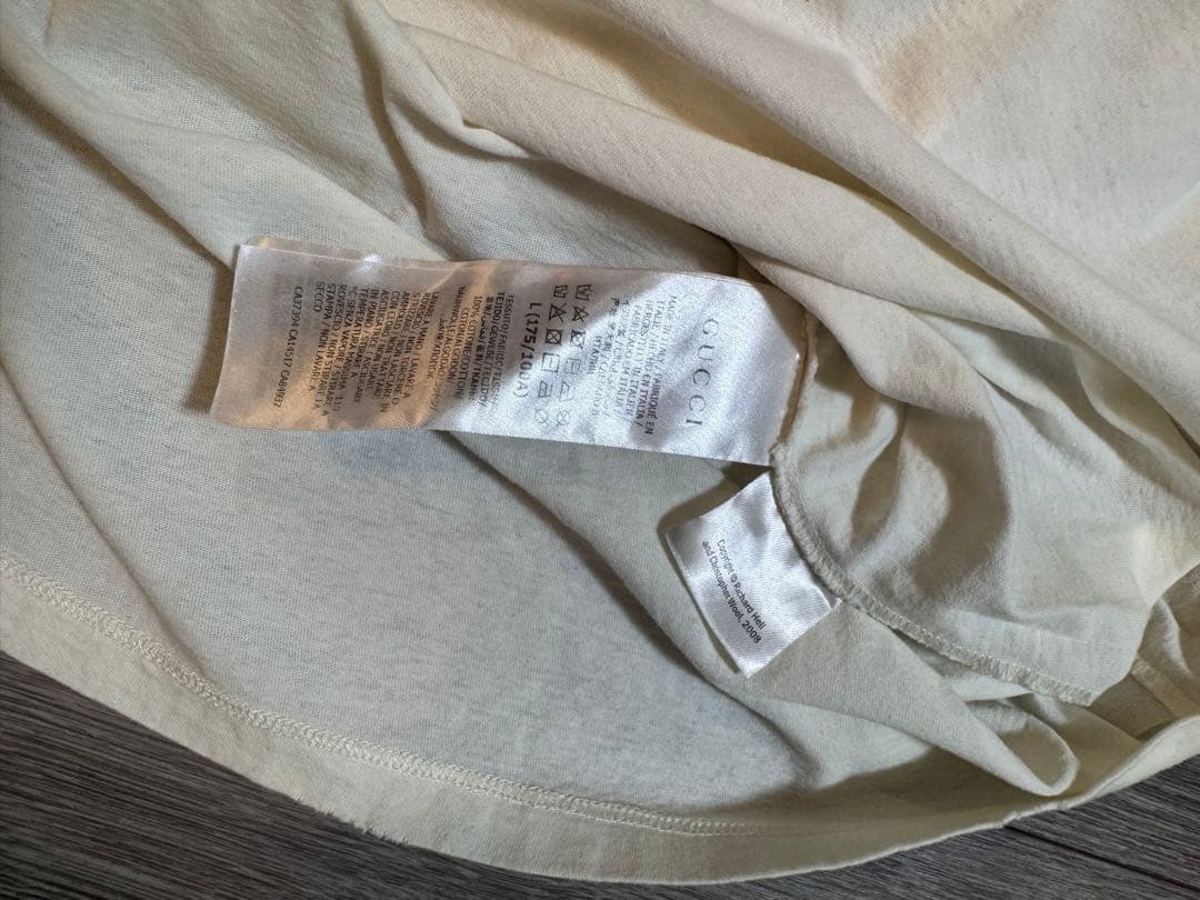 thankプリント Tシャツ gucci