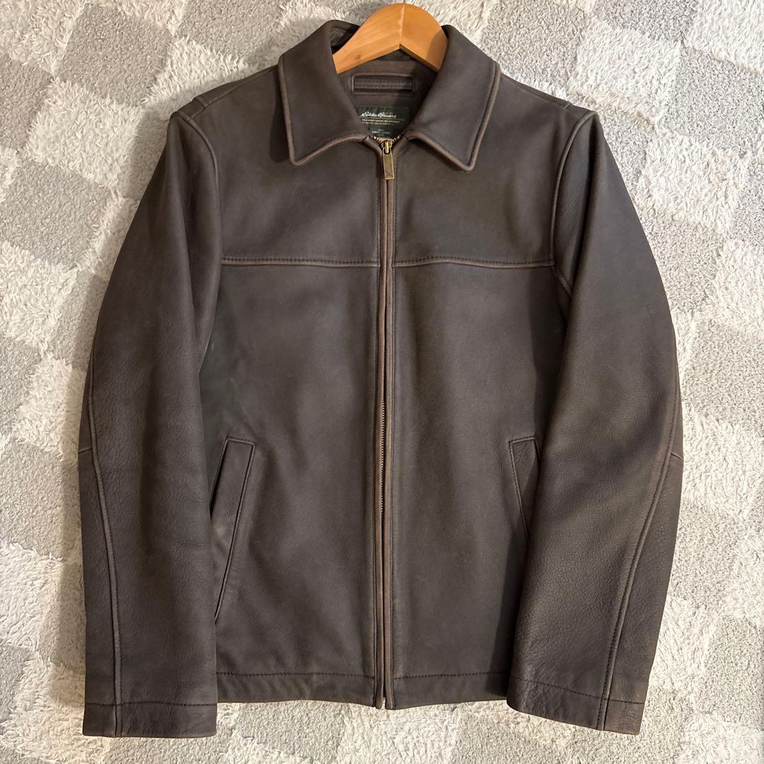 eddie bauer トラッカーレザージャケット　ブラウン