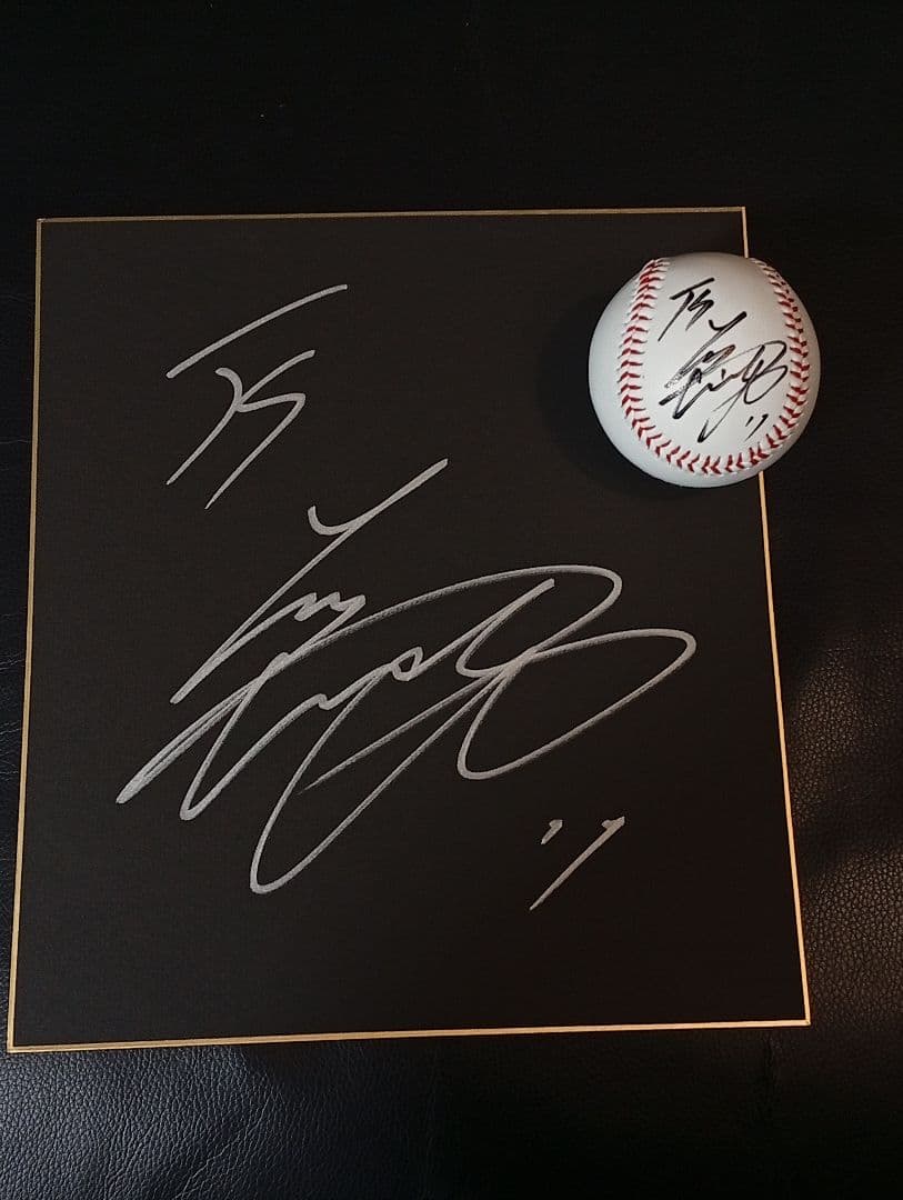 大谷翔平　直筆サイン色紙＋直筆サインボール　日本ハムファイターズ時代