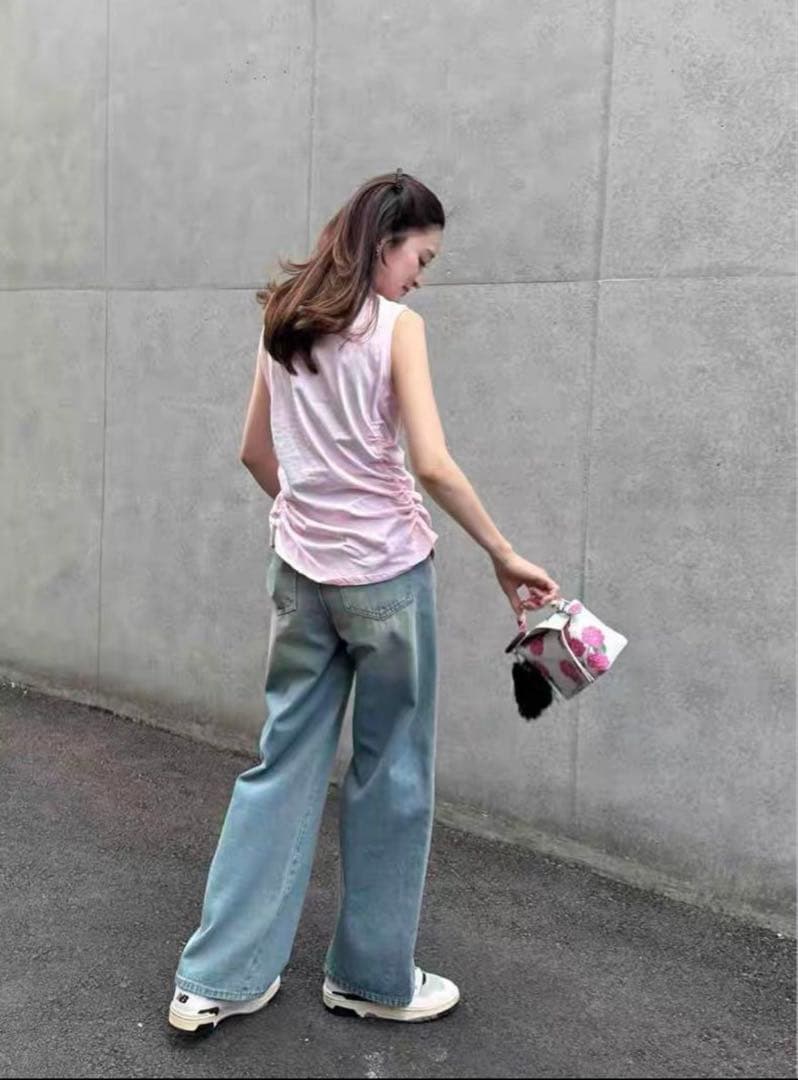 Bibiy. TULIP DRAPED TOP ピンク