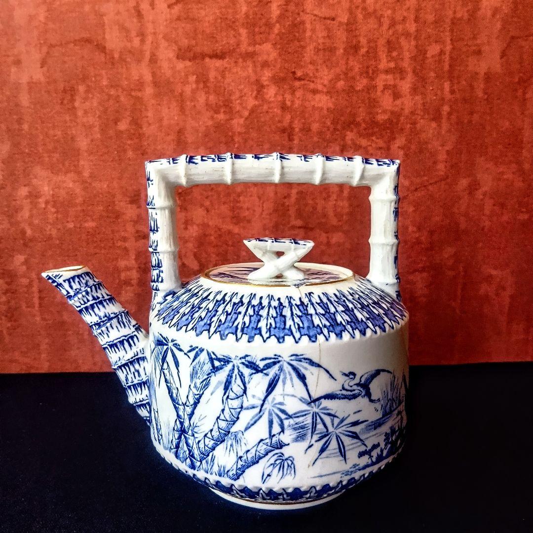 英国アンティーク◆ヴィクトリア朝◆『バンブー』ティーポット◆レジストリマークあり