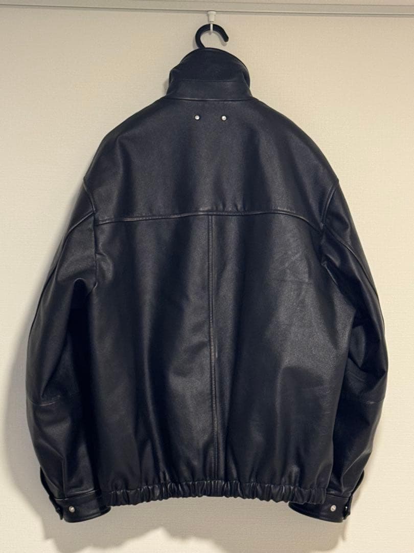 ジャケット・アウター ssstein COW LEATHER VINTAGE ZIP JACKET S