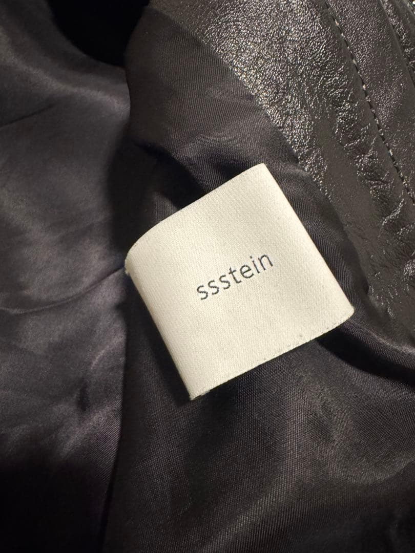 ジャケット・アウター ssstein COW LEATHER VINTAGE ZIP JACKET S