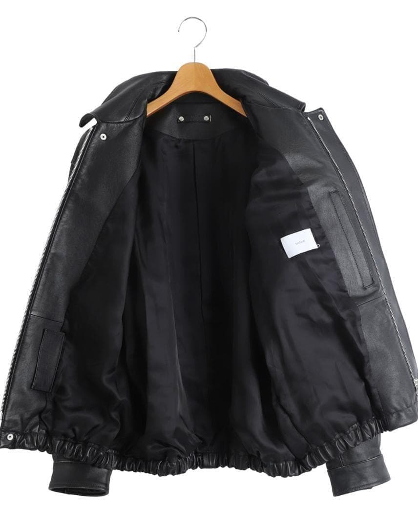 ジャケット・アウター ssstein COW LEATHER VINTAGE ZIP JACKET S