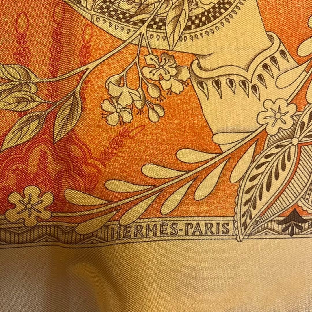 エルメス　カレ90 ヘンナの歌　オレンジ　Kondo様