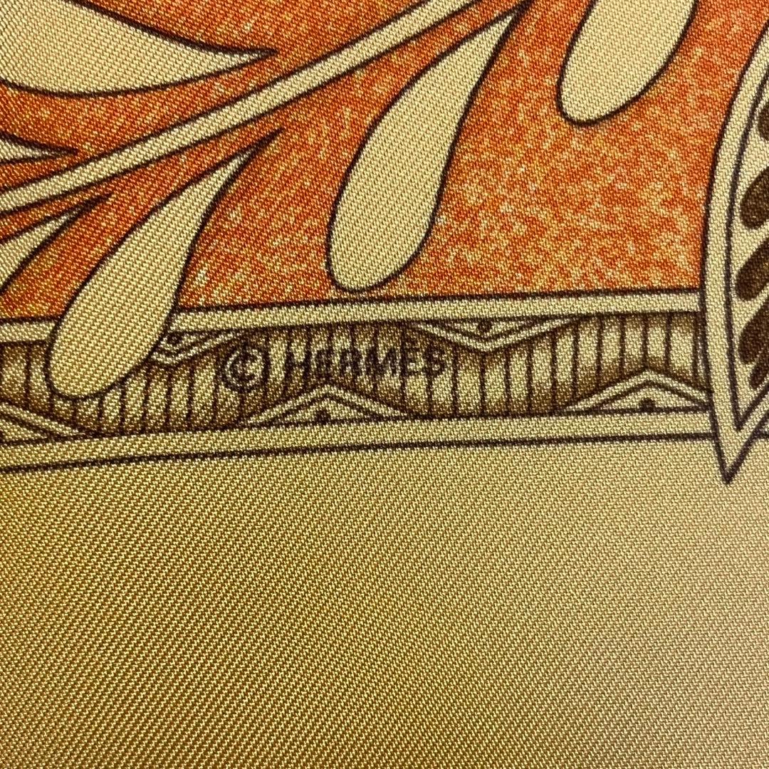 エルメス　カレ90 ヘンナの歌　オレンジ　Kondo様