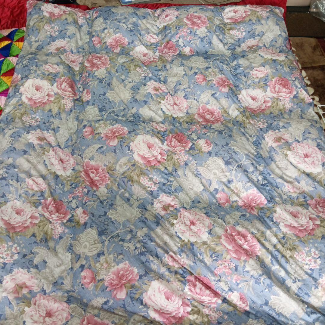 羽毛掛け布団　西川販売フローラルデザイン 　ダウン90% 羽毛1.1㌔
