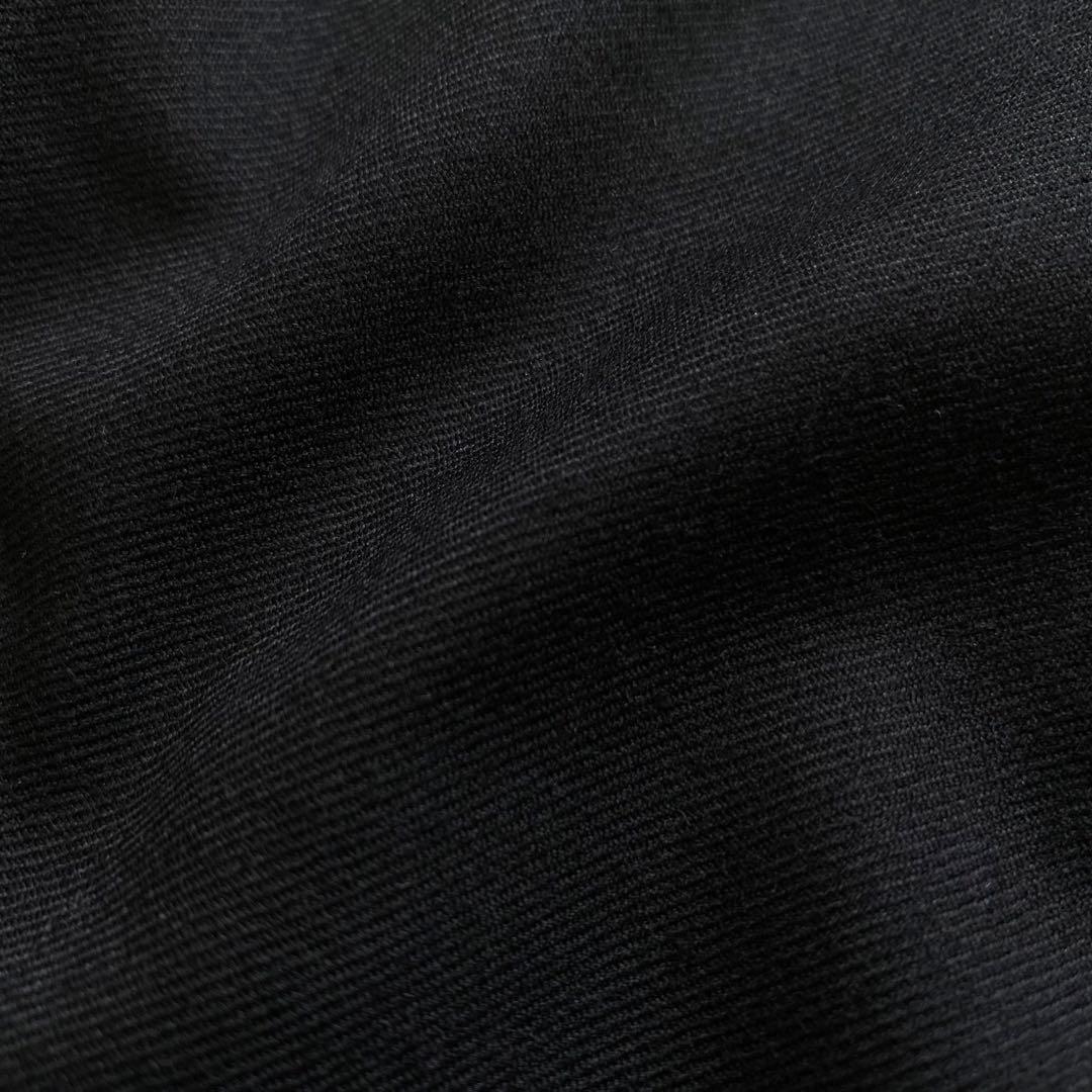 美品 自由区 女優襟 ミドルストレッチ ダウンコート 黒 40 オンワード樫山