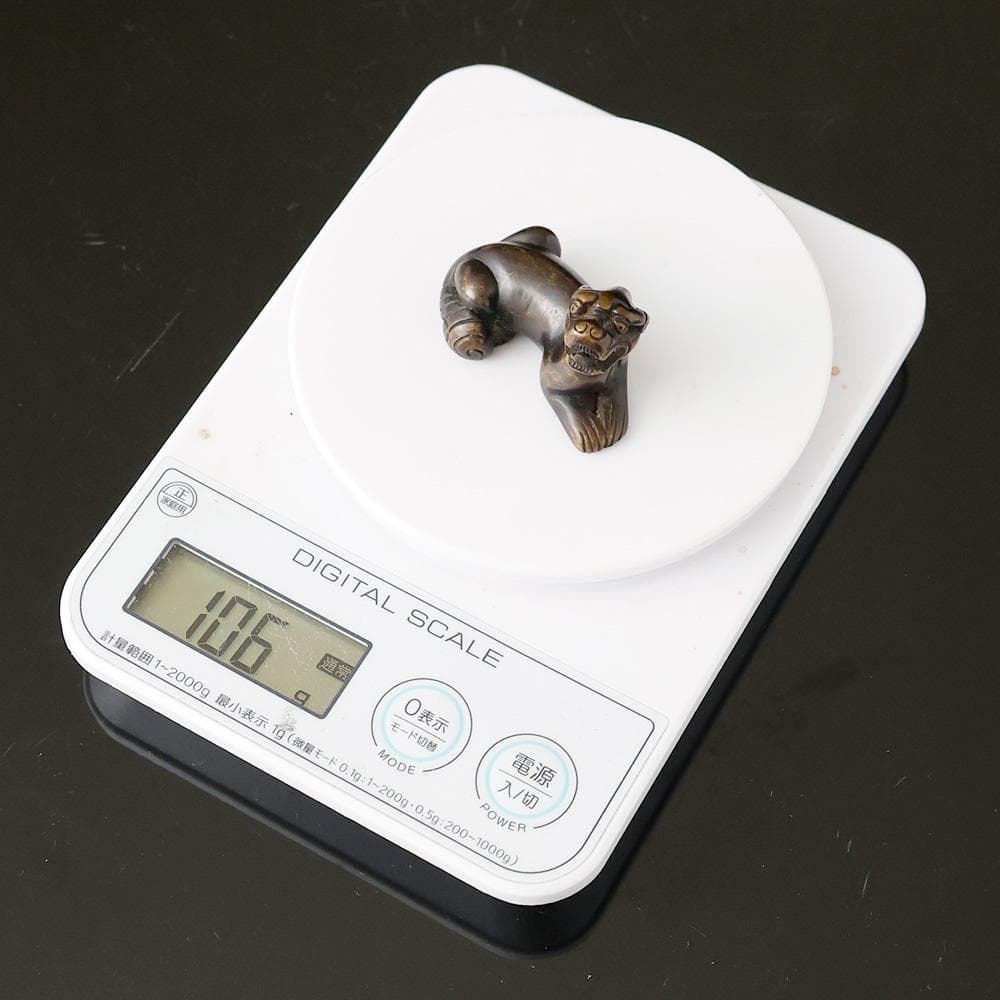 中国美術 時代物 古銅 獅子置物 線香 枕 まくら 銅製 唐物唐銅 高麗李朝