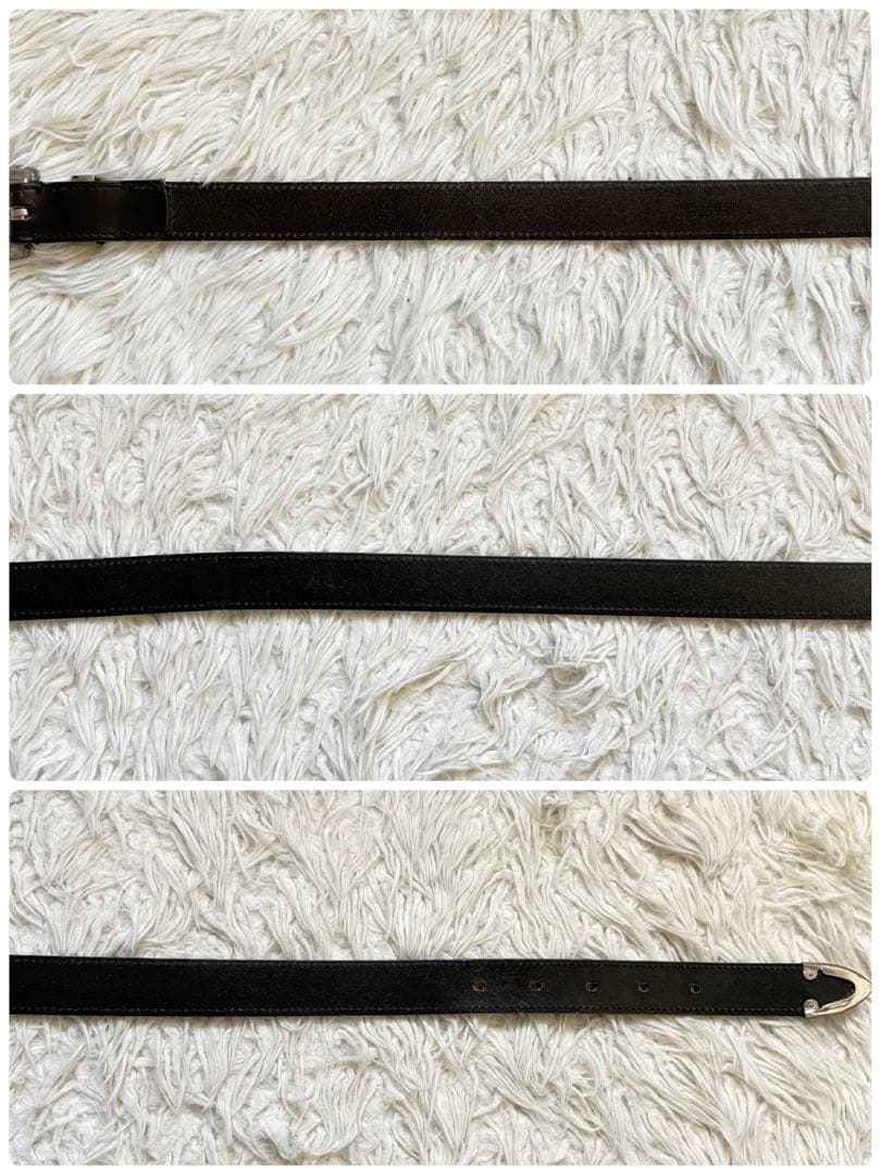 【希少】 Whitehouse cox ウエスタンベルト　B.2259 黒　銀