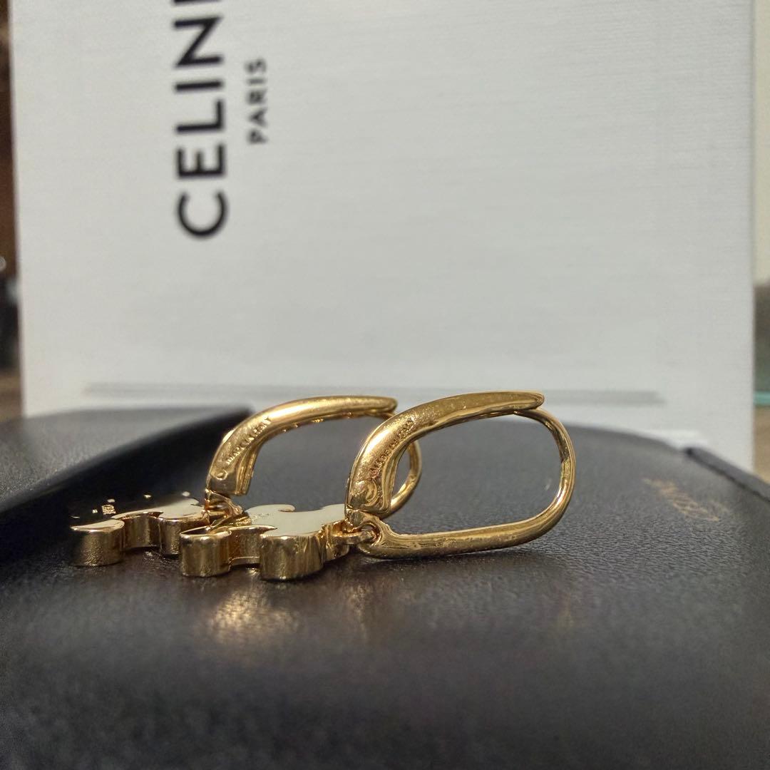 【新品未使用】CELINEトリオンフ ラインストーン ピアス 定価92400