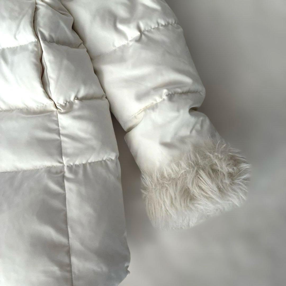 美品✨リゼクシー フード付ダウンコート ホワイト M ファー ベルト