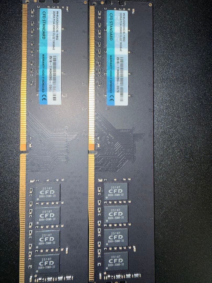 DDR4メモリ CFD W4U3200CS-16G×2