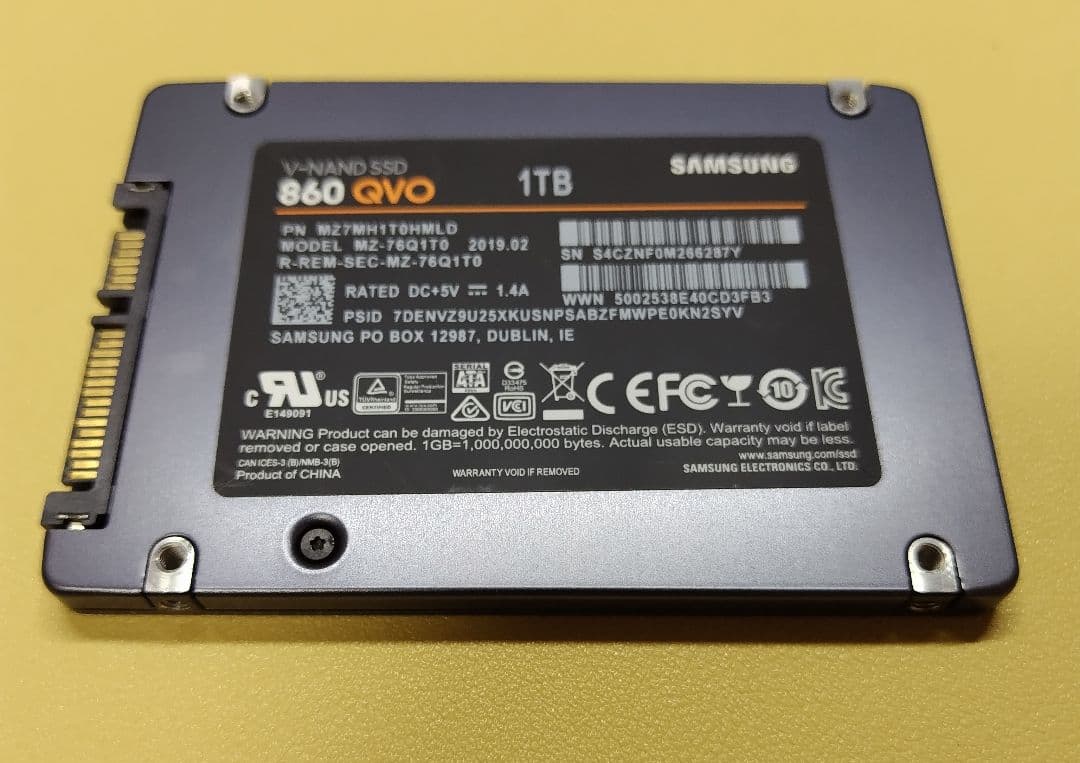 内蔵型SSD Samsung 860 QVO 1TB SSD