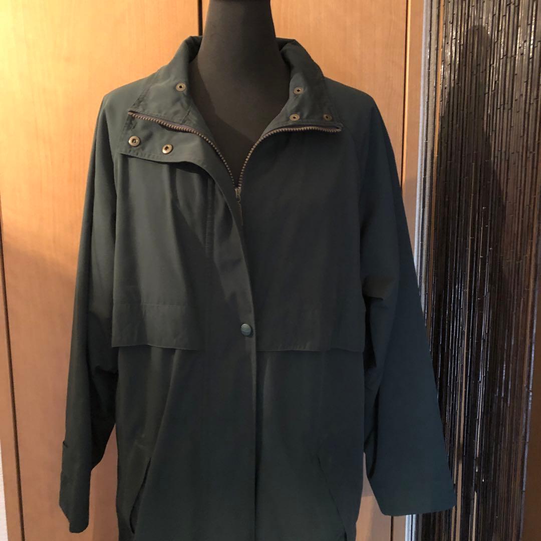 ヴィンテージ L.L.Beanフード付きダークグリーンロングコート