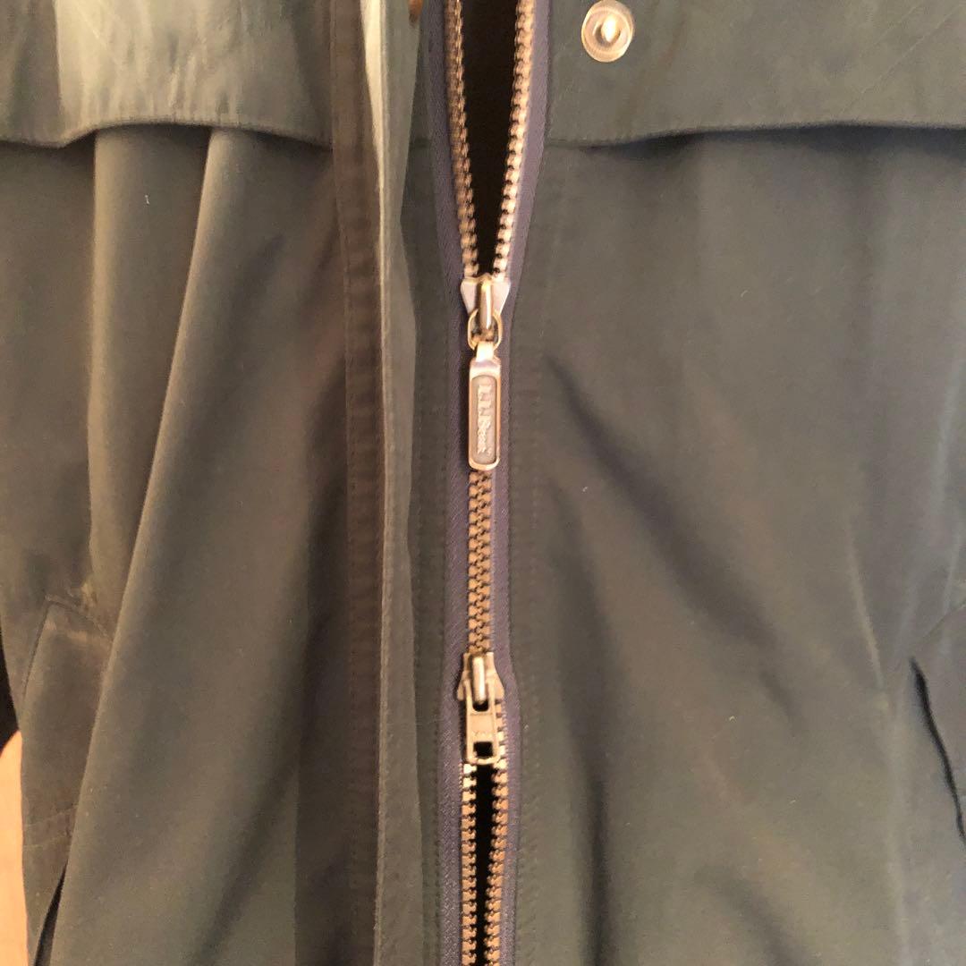 ヴィンテージ L.L.Beanフード付きダークグリーンロングコート