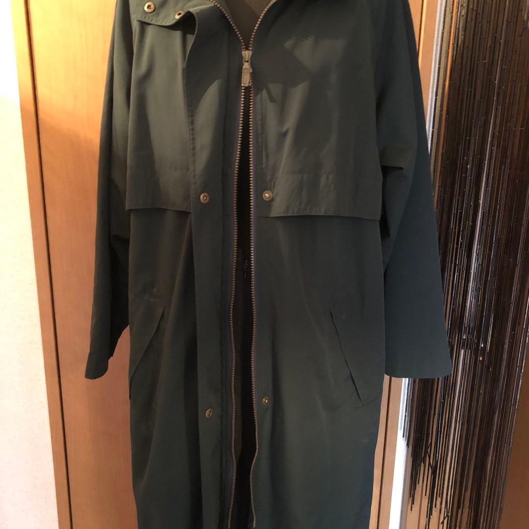 ヴィンテージ L.L.Beanフード付きダークグリーンロングコート