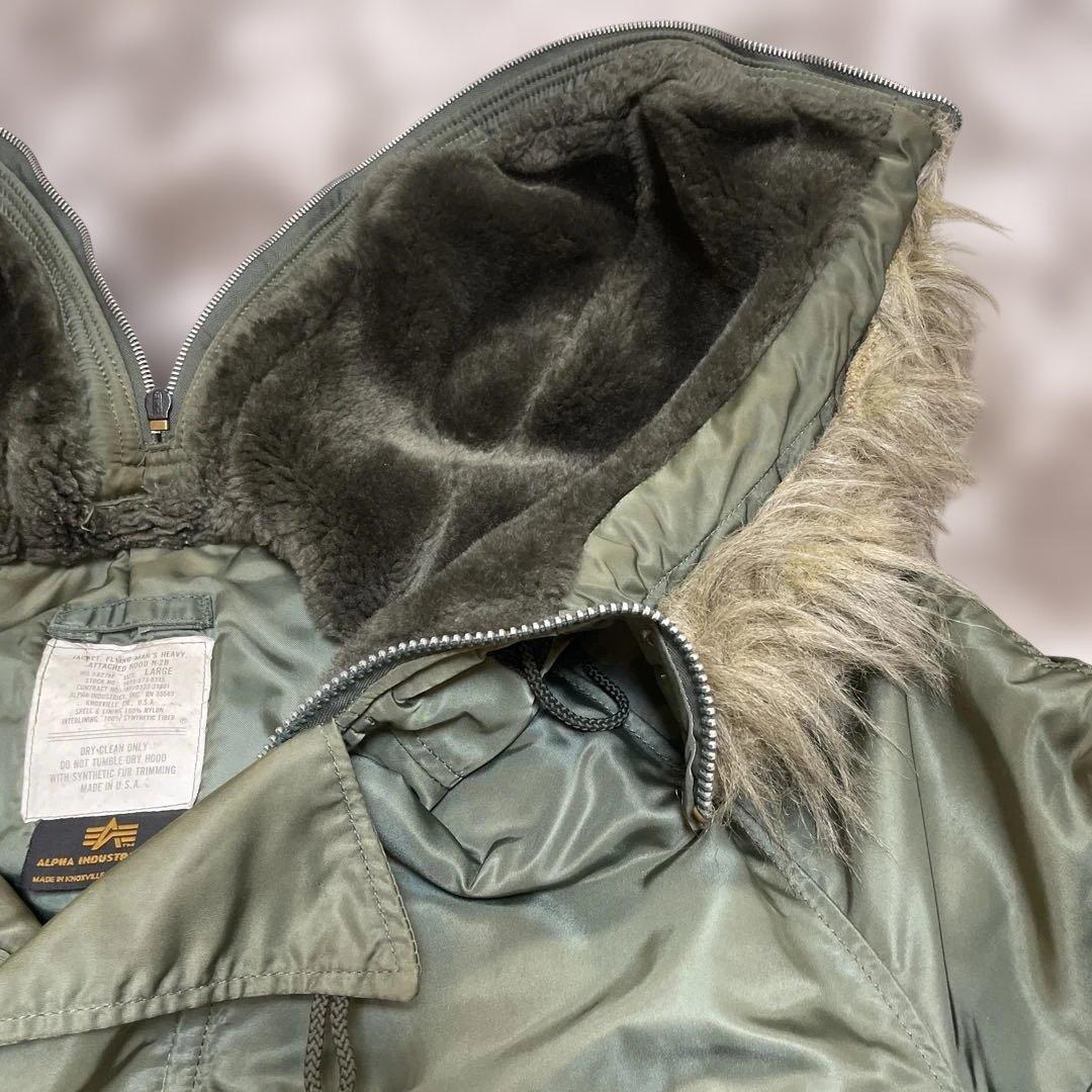 90s USA製 ALPHA N2B フライトジャケット N-2B オリーブ