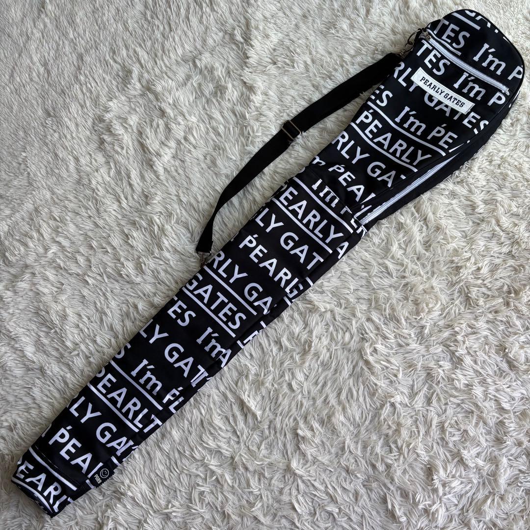 (美品) パーリーゲイツ クラブケース 総柄 ブラック