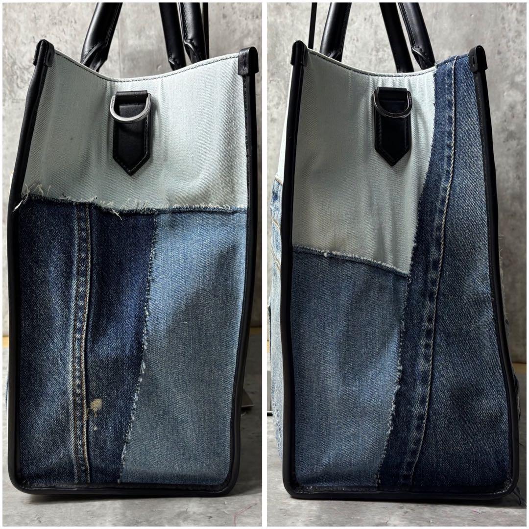 DOLCE&GABBANA デニム ロゴエンブロイダリー トートバッグ 2way