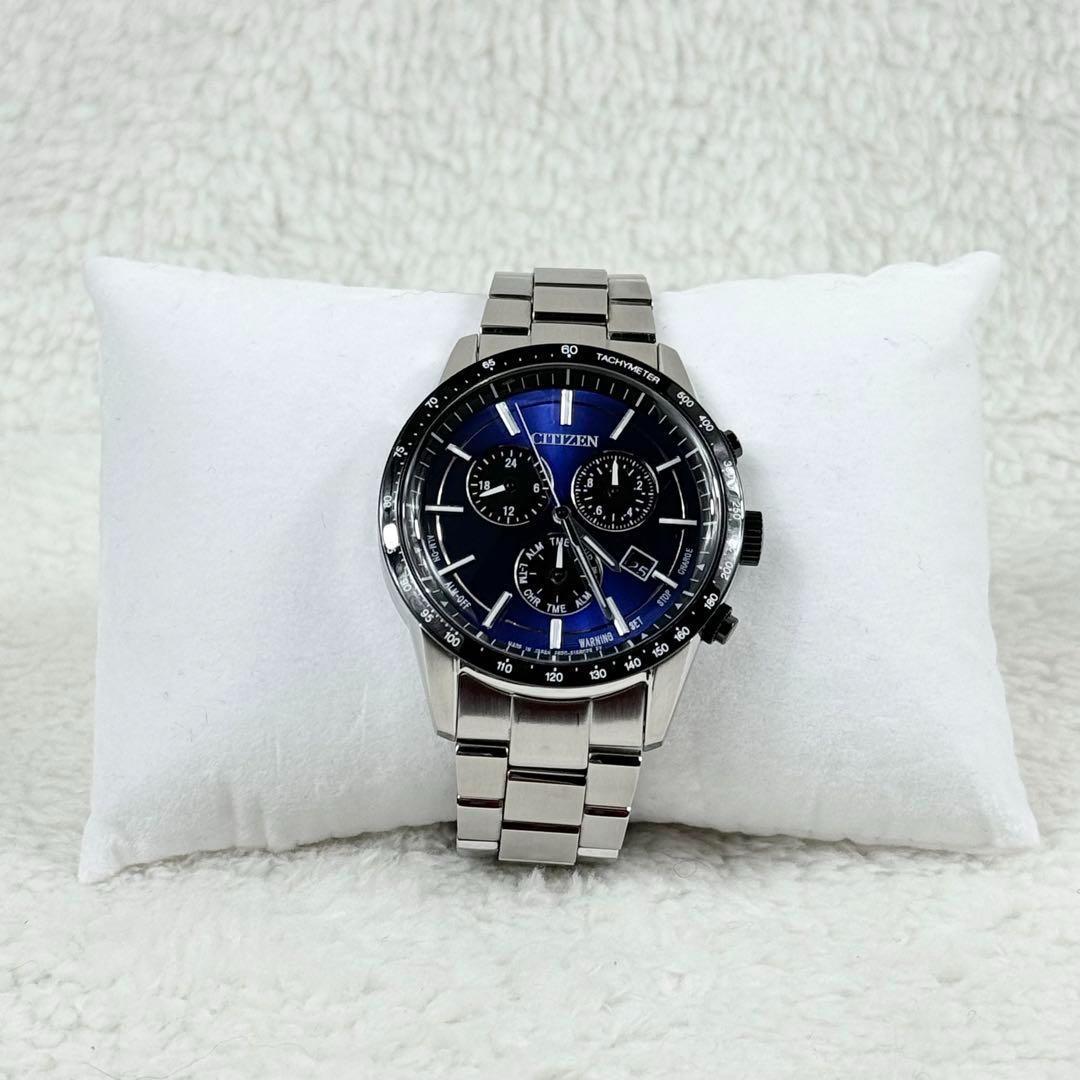 【極美品】シチズン　ラウンドクロノエコドライブ　BL5496-96L ブルー