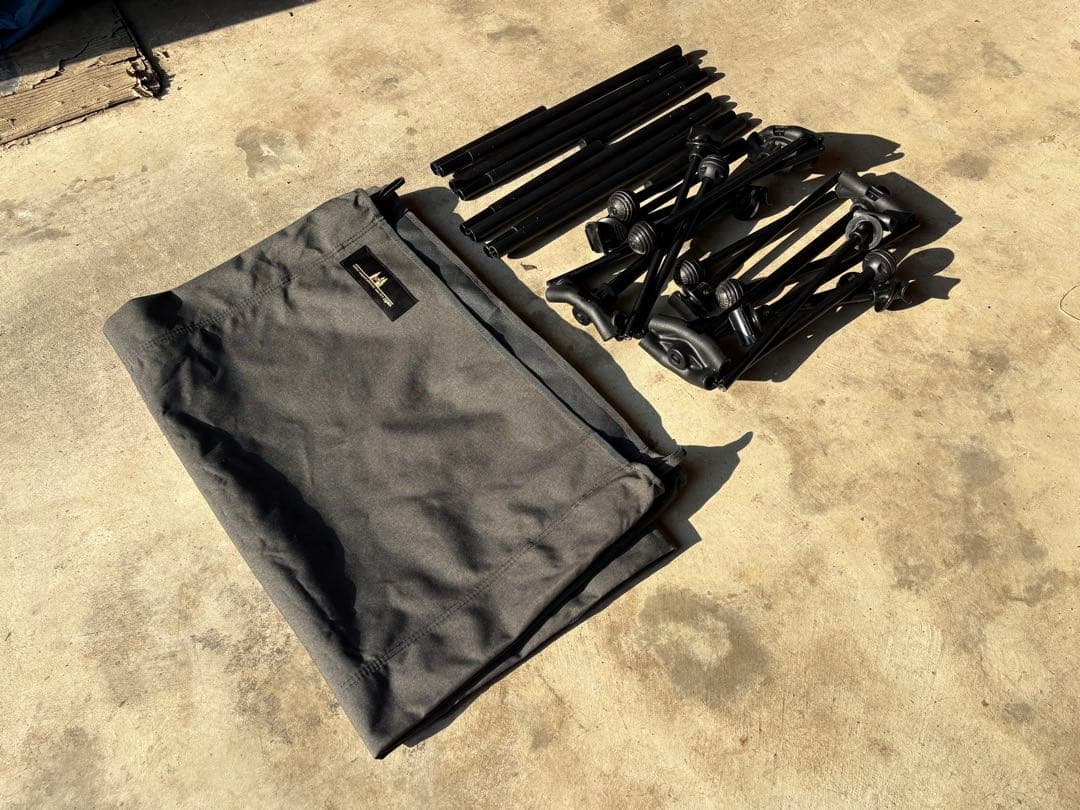 美品　ogawa(オガワ) キャンプ アウトドア ベッド ハイ&ローコットワイド