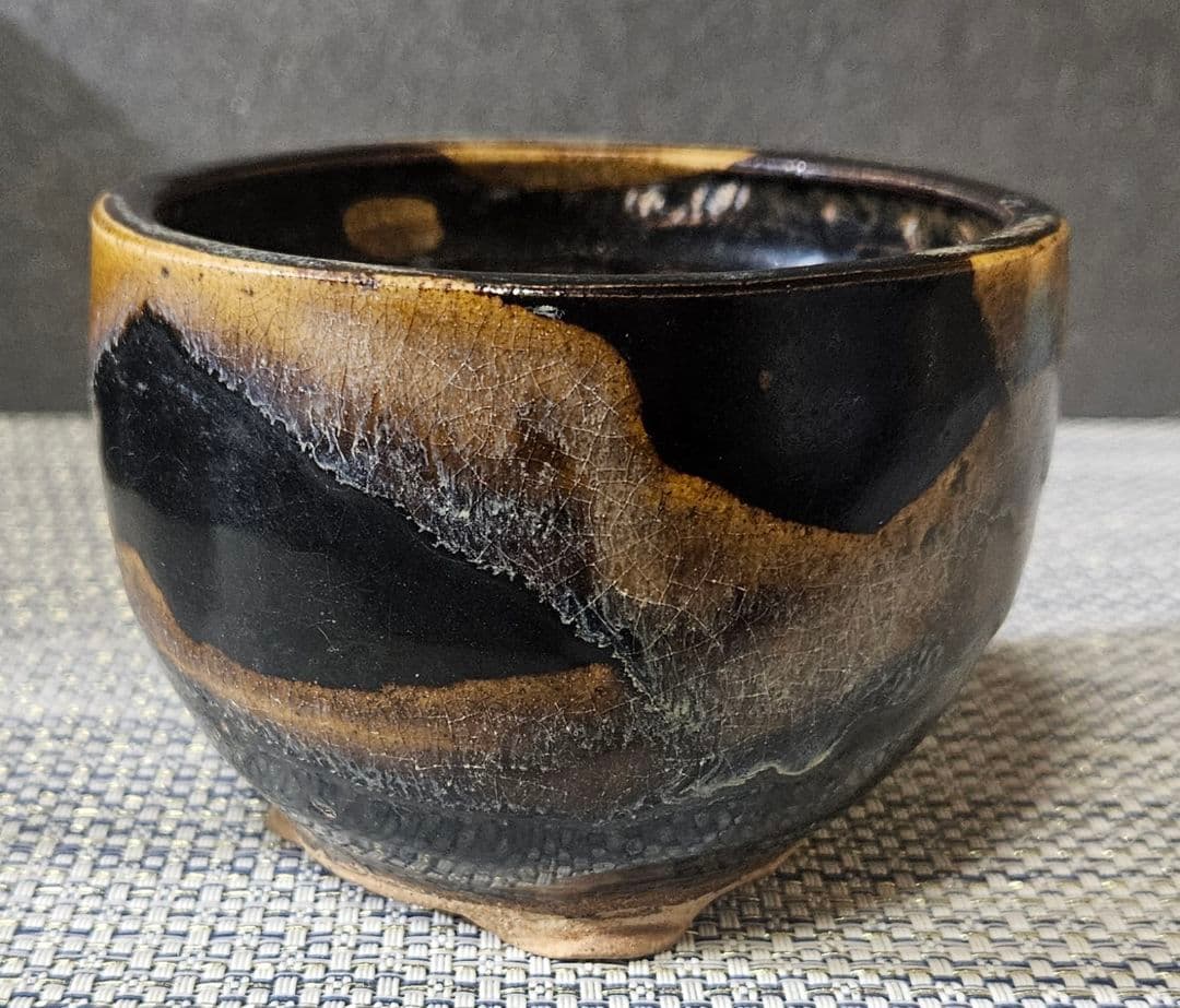 【名品❗】時代古作　中国古陶磁　南宋時代頃　吉州窯　玳玻天目　茶碗　香炉