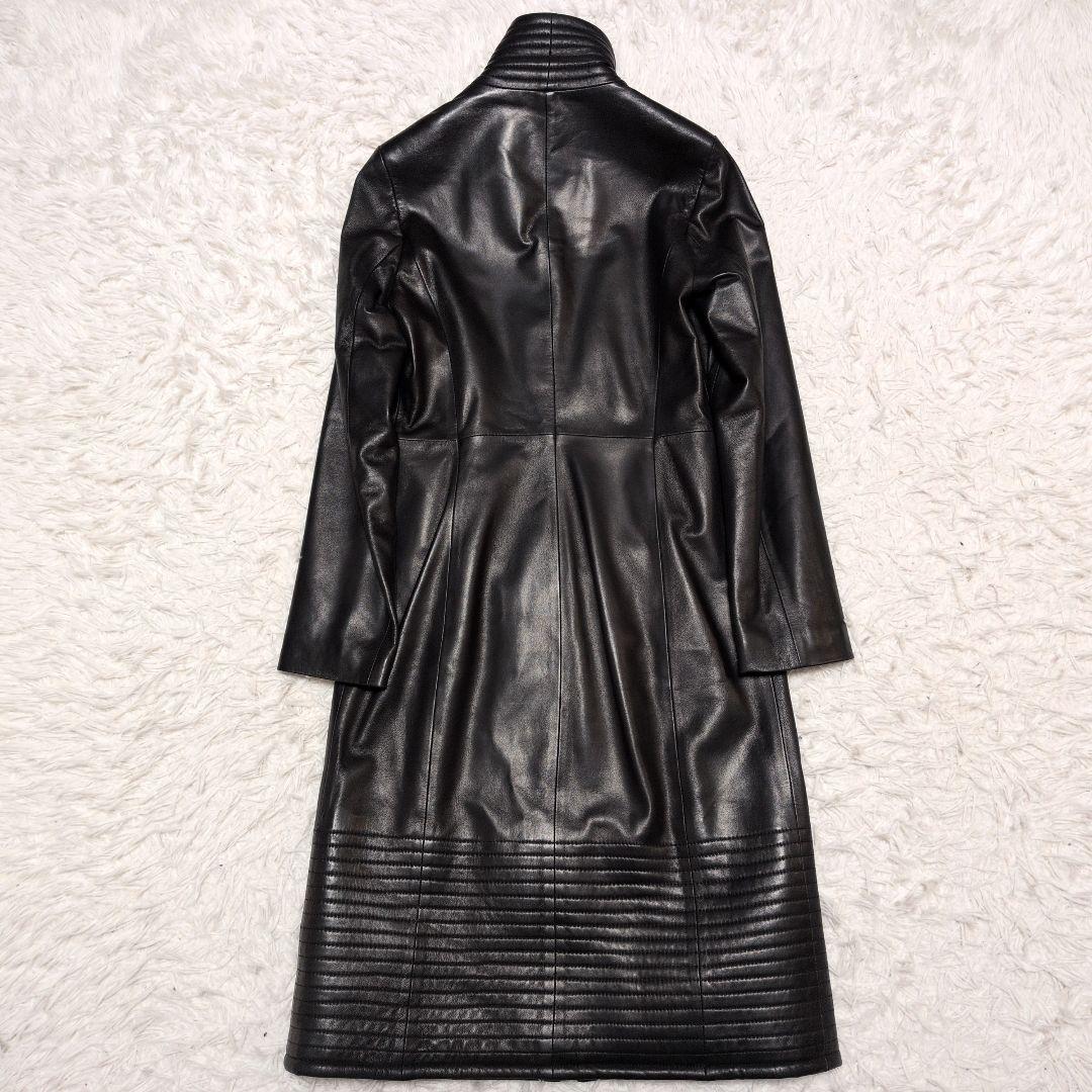 【極美品】ラムレザー　キルティング　ロングコート