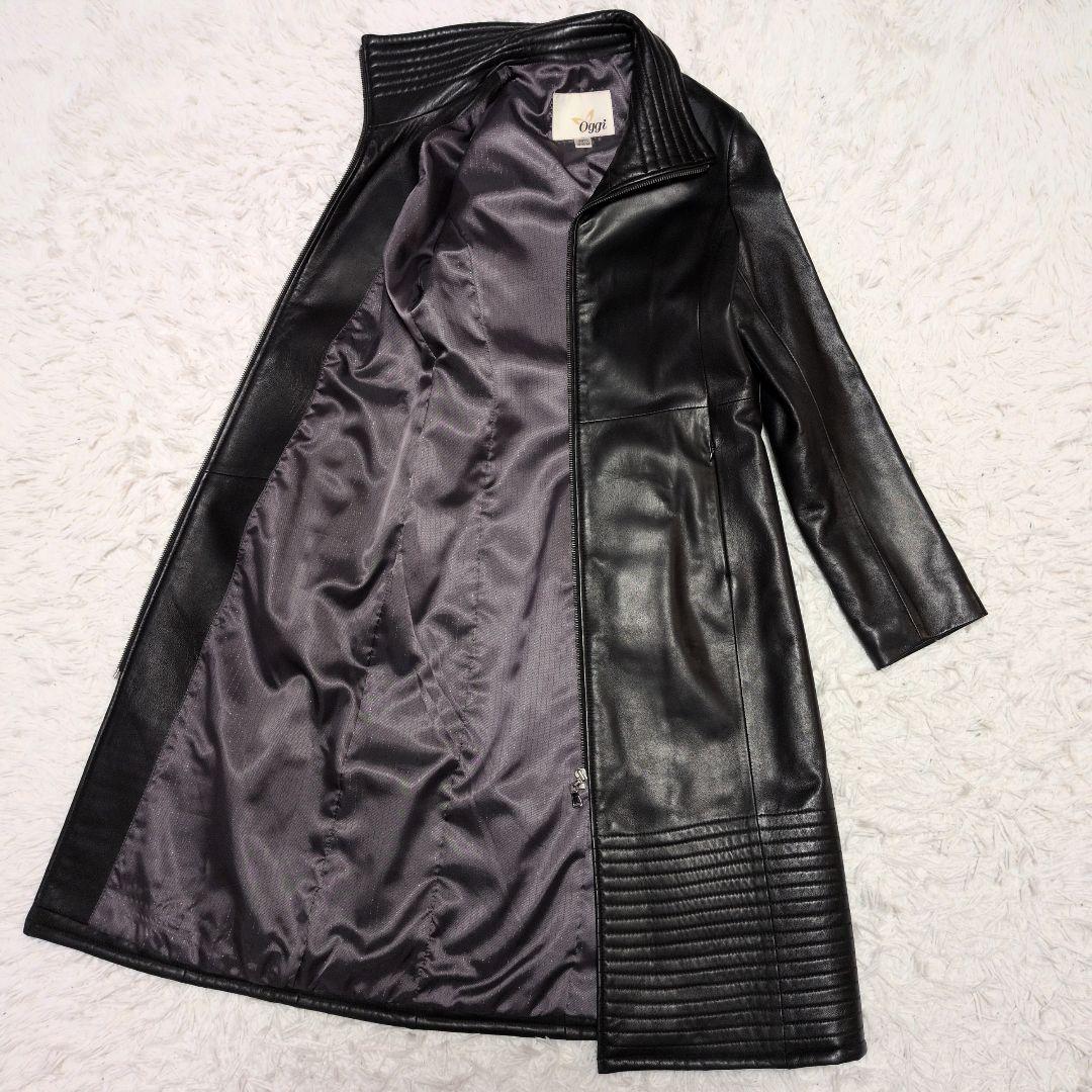 【極美品】ラムレザー　キルティング　ロングコート