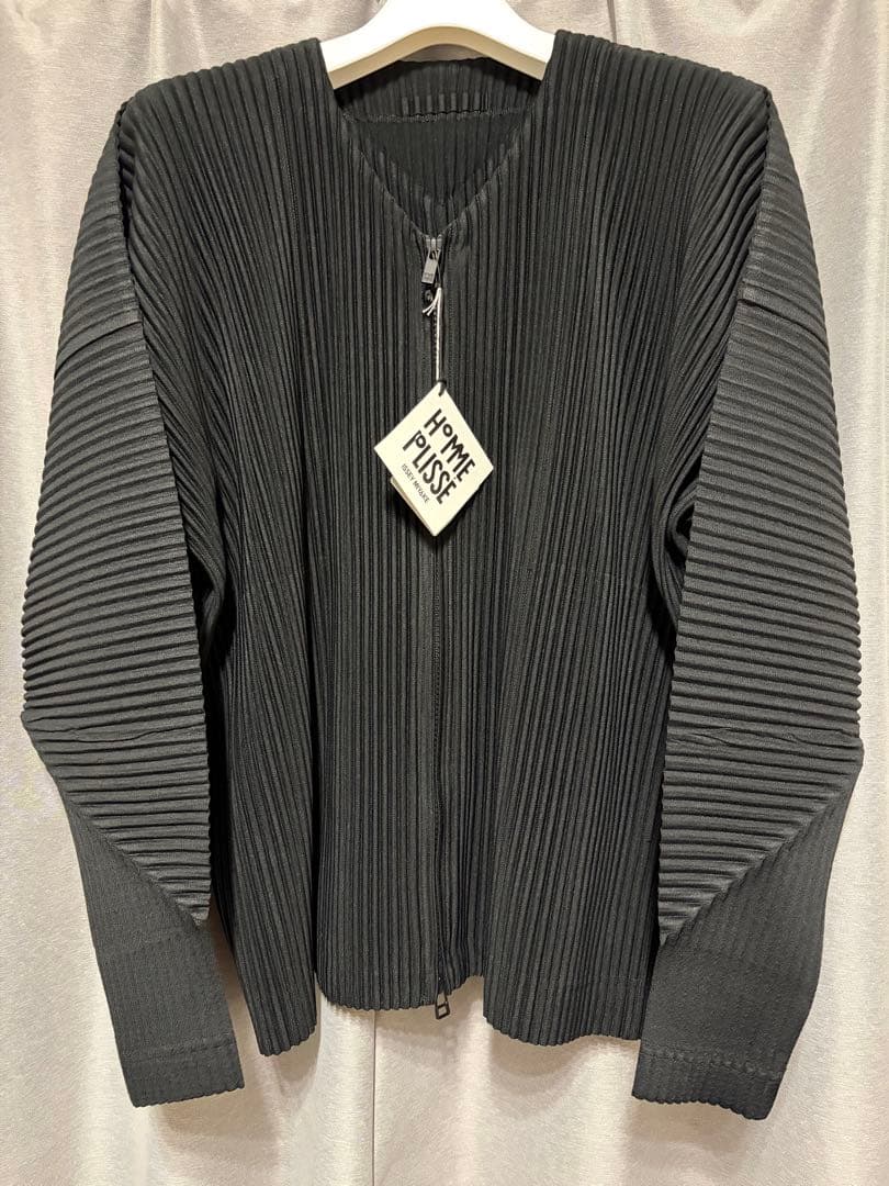 美品⭕️オムプリッセ　イッセイミヤケ カーディガン　ブラック　サイズ2