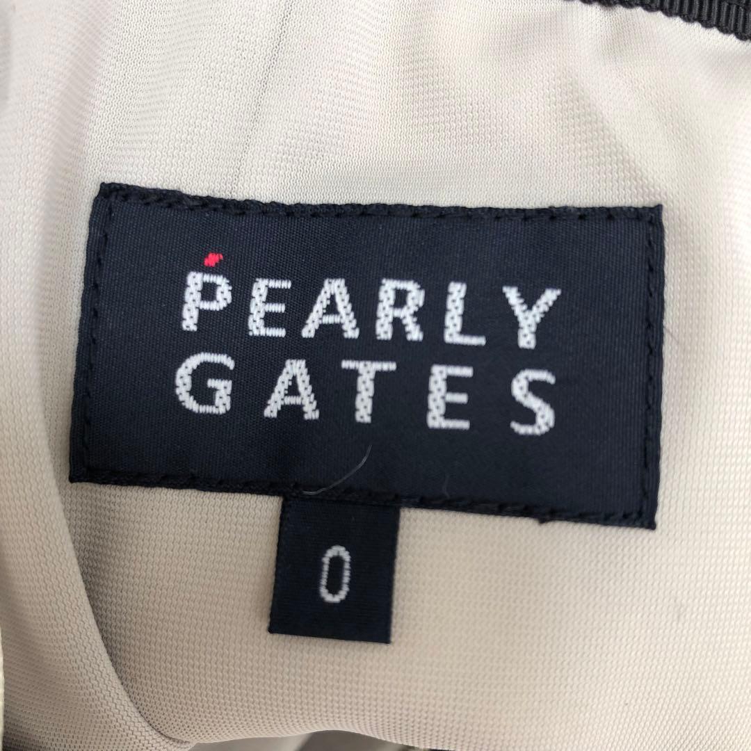 PEARLY GATES 千鳥格子柄 ウール フレア ミニスカート 0 ブラック