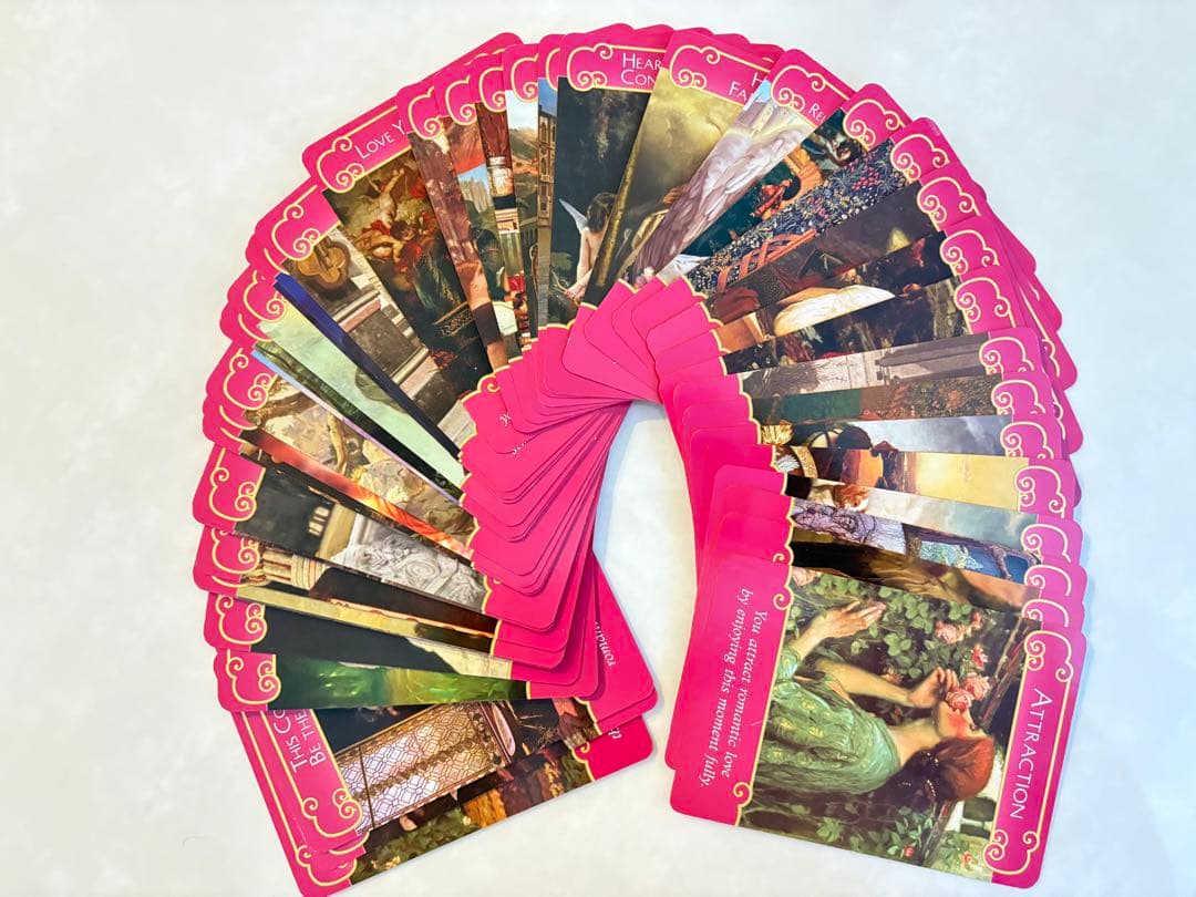 【正規品美品】ロマンスエンジェルオラクルカード金縁 日本語版 解説書付/絶版品