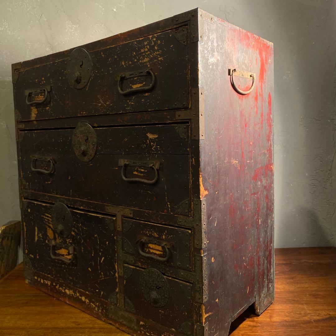 明治 大正 時代箪笥 骨董品 収納 引き出し インテリア アンティーク