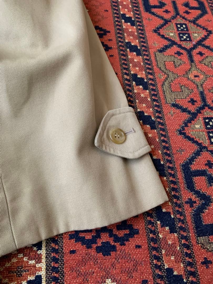 英国製 80s〜 バーバリー ステンカラーコートメンズ コットン ノバチェック