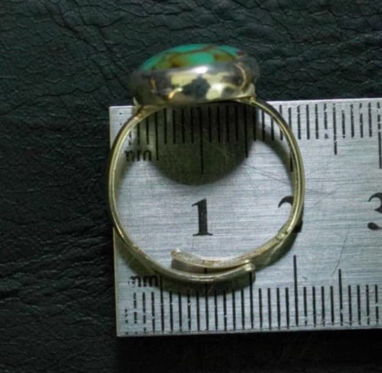 【週末限定セール】ターコイズ フリーサイズ リングスパイダーウェブシルバー19号