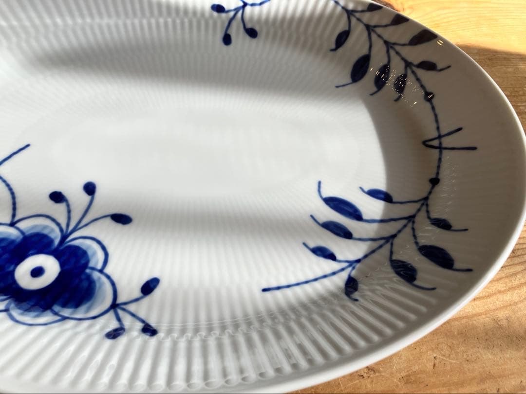 ロイヤルコペンハーゲン　ブルーフルーテッドメガ　30オーバルディッシュ