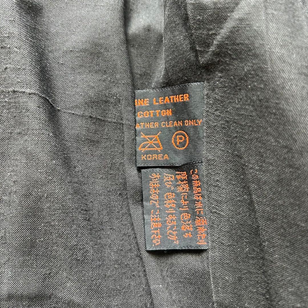 B-McCOY'S レザー シングルライダースジャケット 黒 牛革