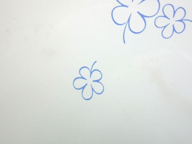 展示品 強化ガラス製 手洗い ボウル 花柄 φ360×130mm